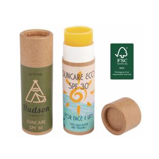 Eco sun care stick in FSC certified push-up container