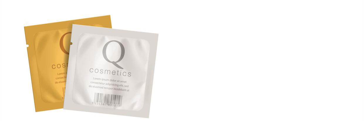 cosmetic sachet sample production
